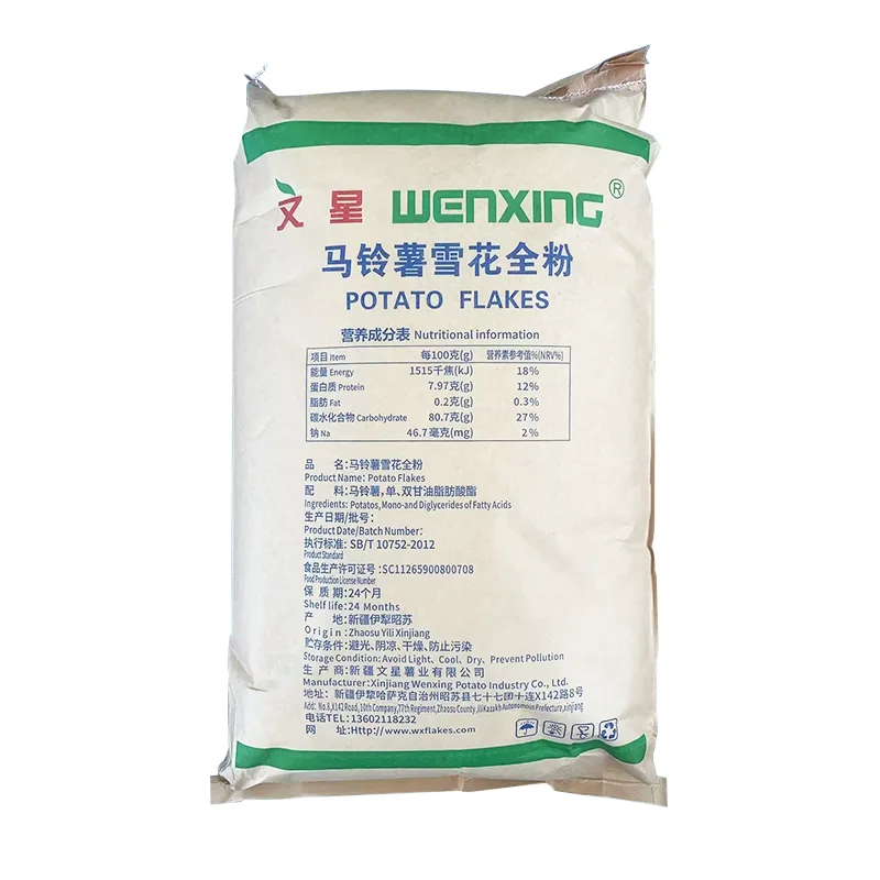 Polvere intera di fiocchi di neve di patate e barrette di cereali